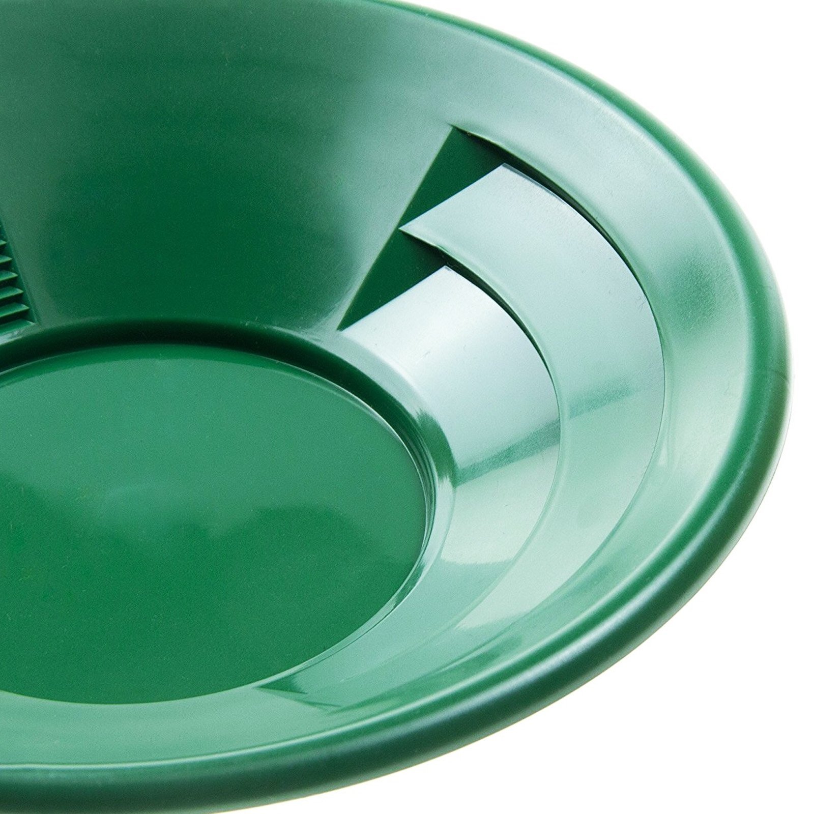 ASR Outdoor 12" Inch Green Dual Riffle Gold Panning Pan for Mining Prospecting