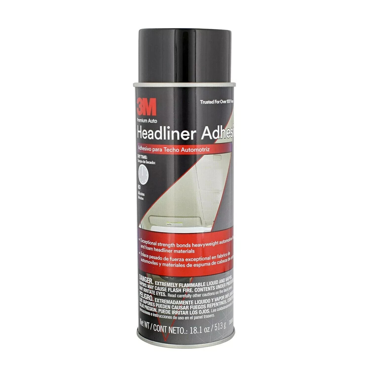 3M™ Headliner & Fabric Adhesive 38808, 18.1 oz, 4 cans per case 70009134100
