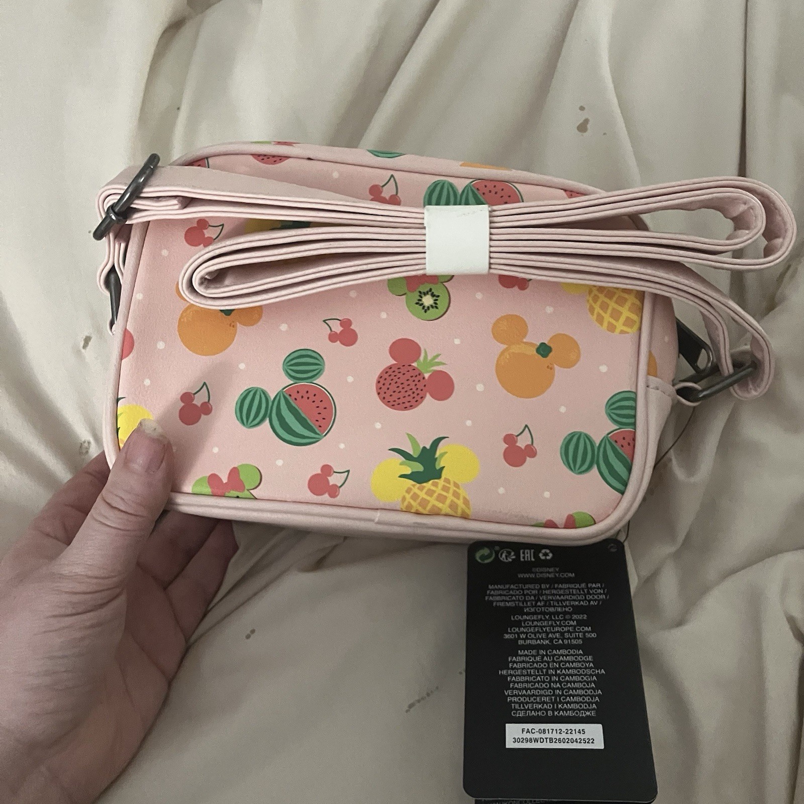 Loungefly Disney Mickey Mouse Fruits Camera Crossbody Bag New With Minor Flaws