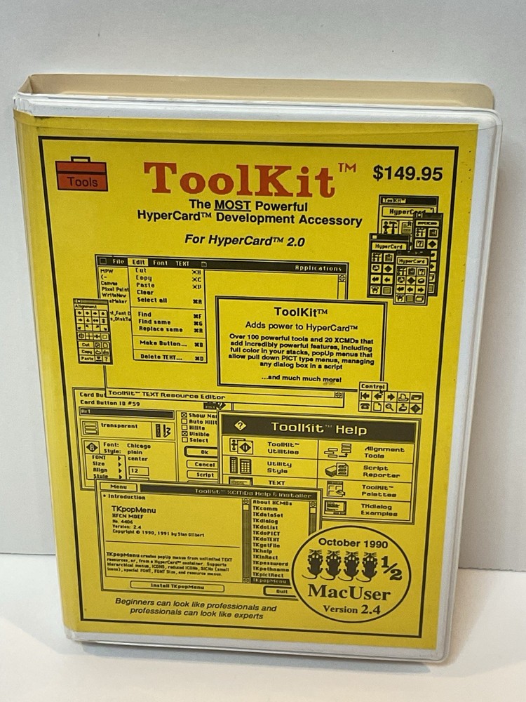 Vintage Macintosh Software Toolkit HyperCard Development Accessory KOHTEC INC