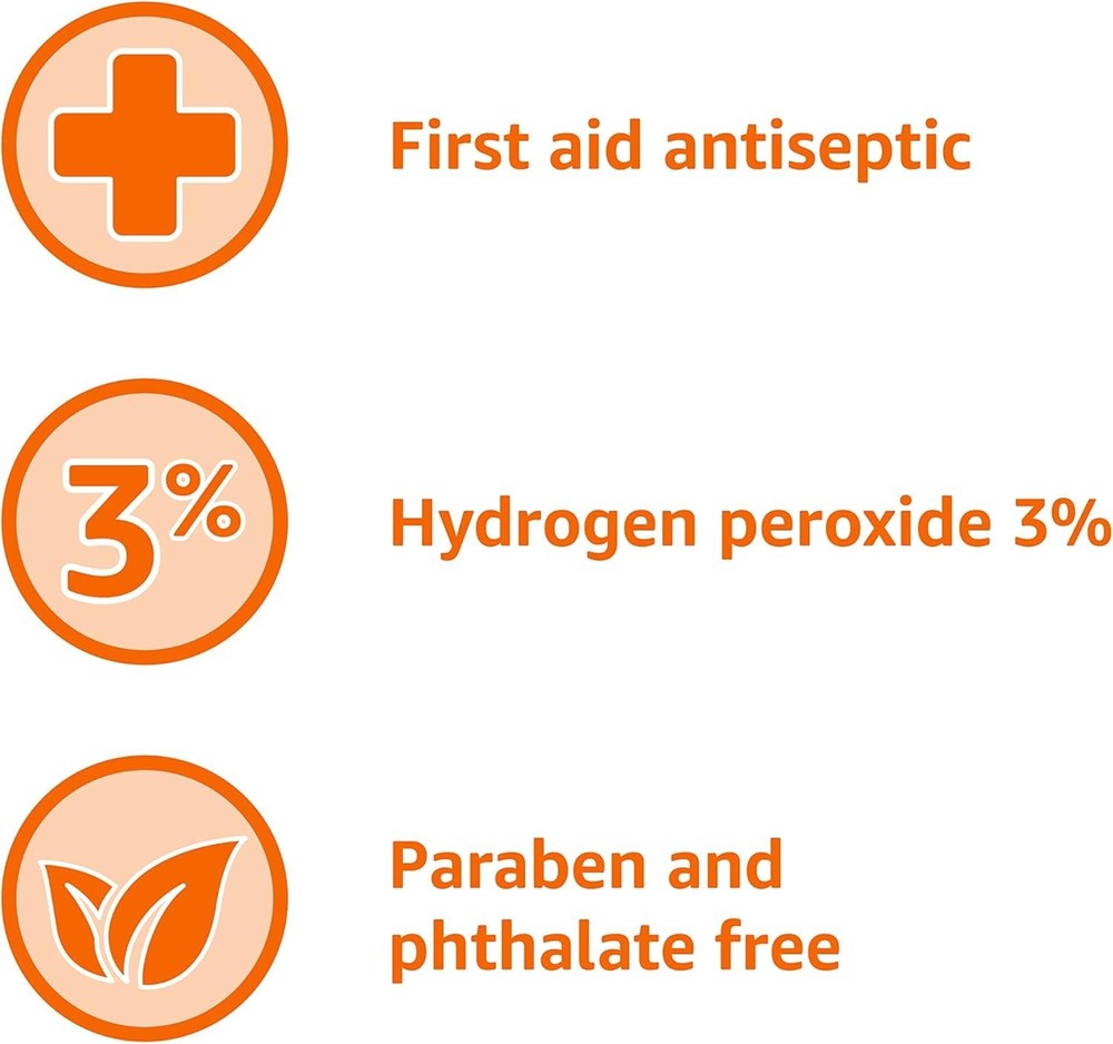Amazon Basics Hydrogen Peroxide Topical Solution USP, First Aid Antiseptic for