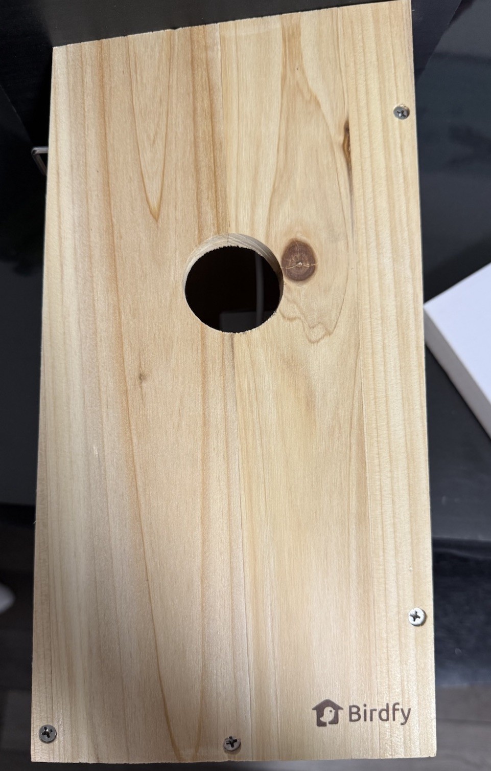 Birdfy Nest Ebony Bird House for outside Solar Powered, 1080P HD Live View