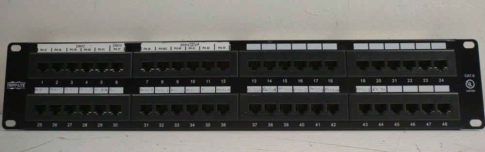 Tripp Lite 48 Port Data Rackmount CAT6 Patch Panel P48T-KAA: Optimized Network