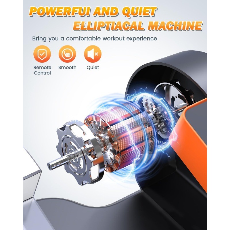 Electric Ellipse Leg Exerciser as Seen on TV for Senior, Quiet Portable Seated