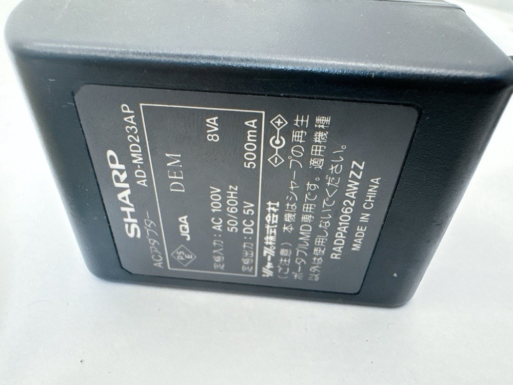 Sharp MD-DP700 Silver MiniDisc Player MDLP with Speaker Dock AC Adapter Tested