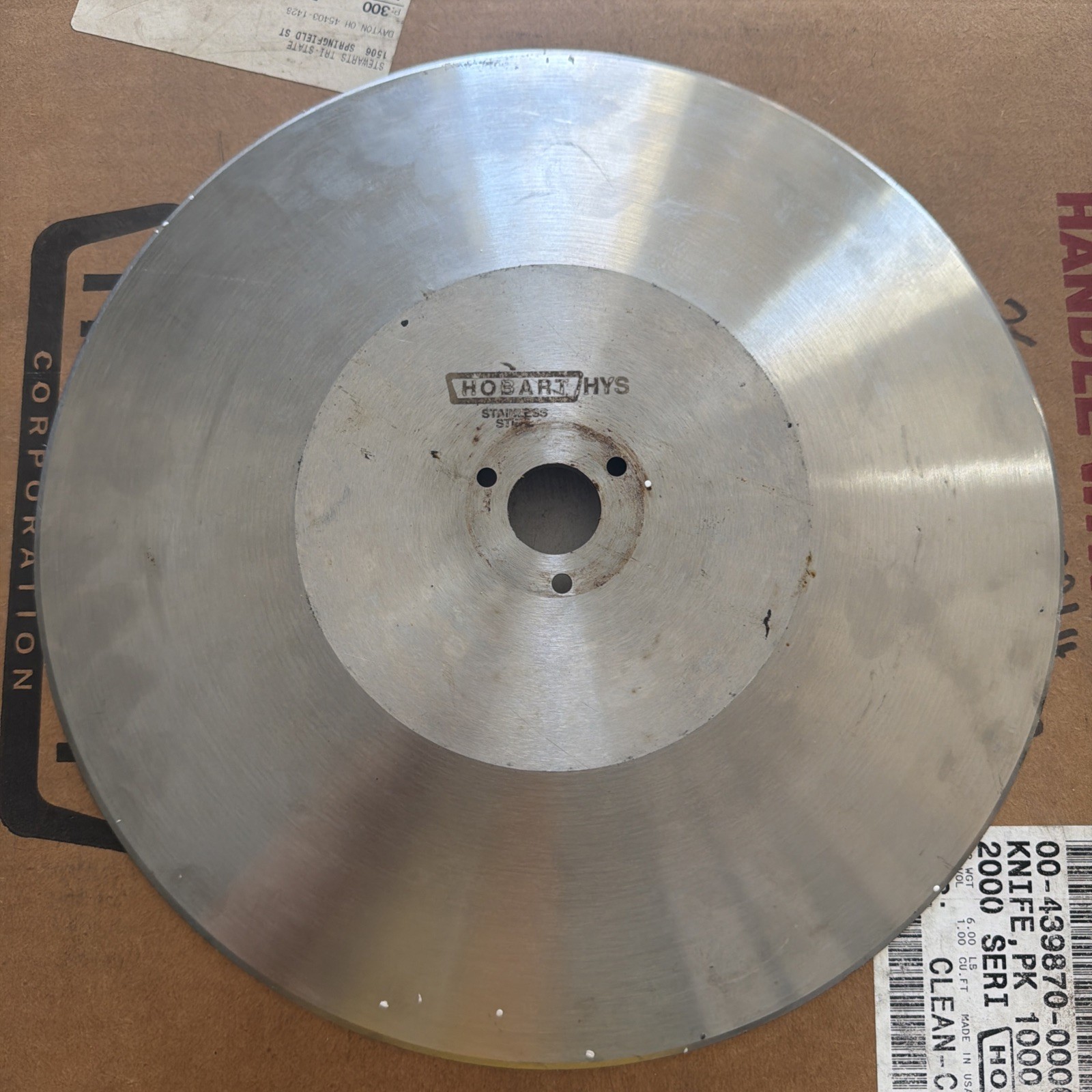 OEM Hobart 00-439870-00005 Replacement Stainless Steel Meat Slicer Blade