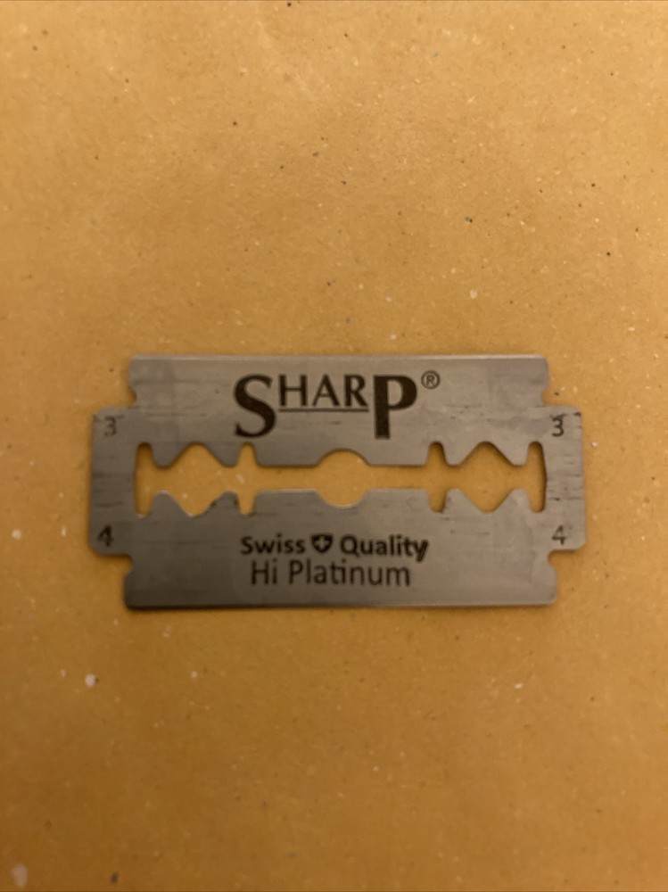 5 Double Edge Razor Blades, Sharp Hi Platinum