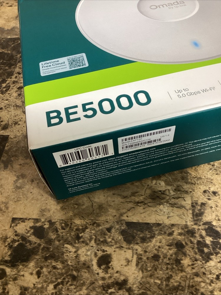 TP-Link Omada BE5000 Ceiling Mount Wi-Fi 7 Access Point (EAP720) NIB