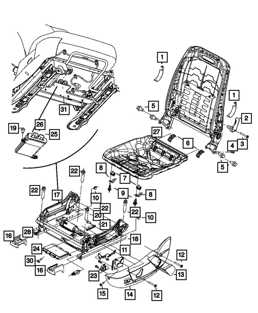 Genuine Mopar Bracket Right 5139675AA