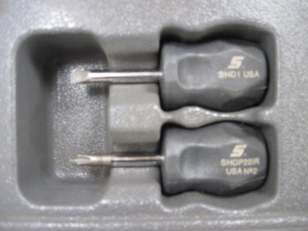 Snap On 8pc Combination Screwdriver Set With Tray Titanium NICE