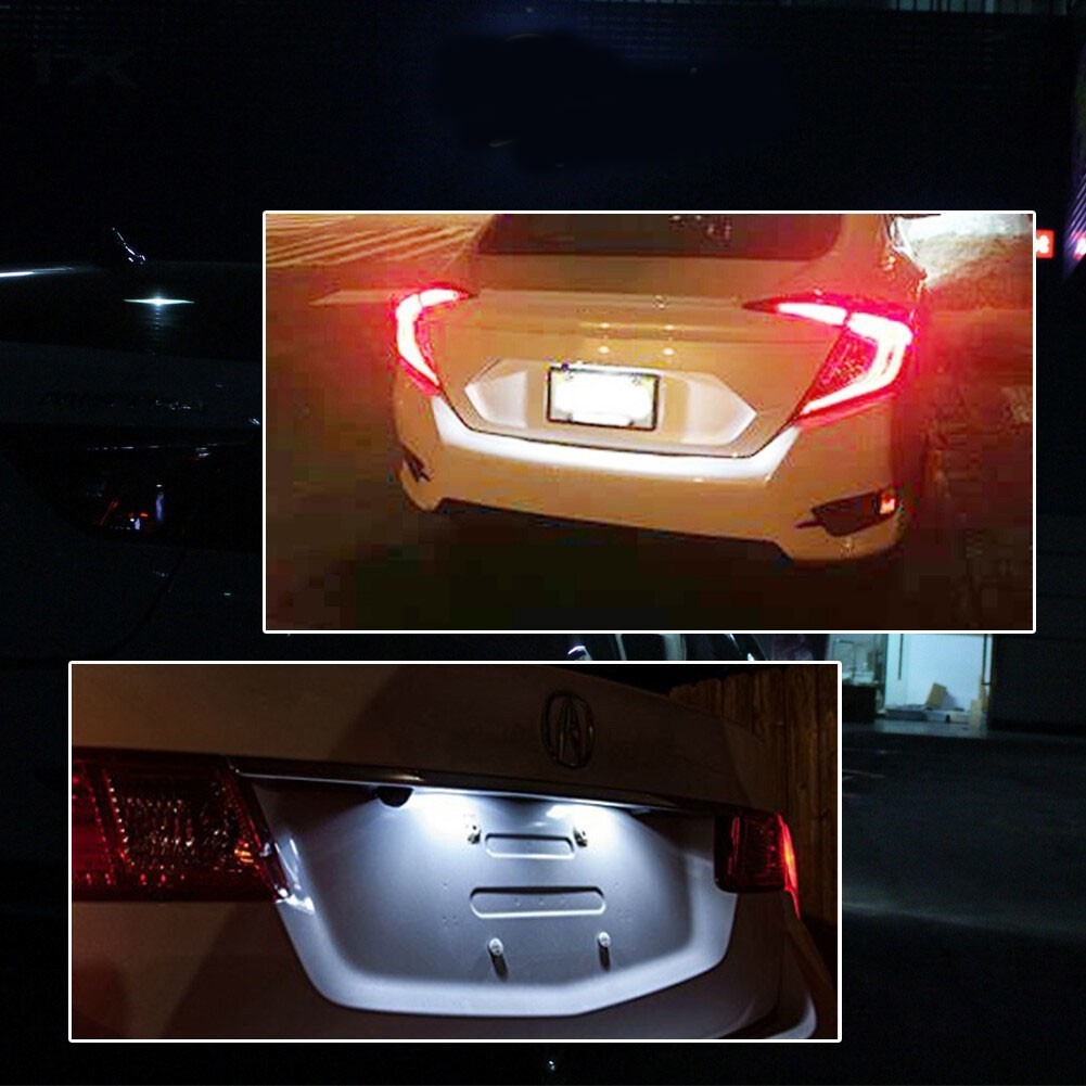 2PCS LED License Plate Light White For 2003-2017 Honda Accord Sedan 4-Door 6000K