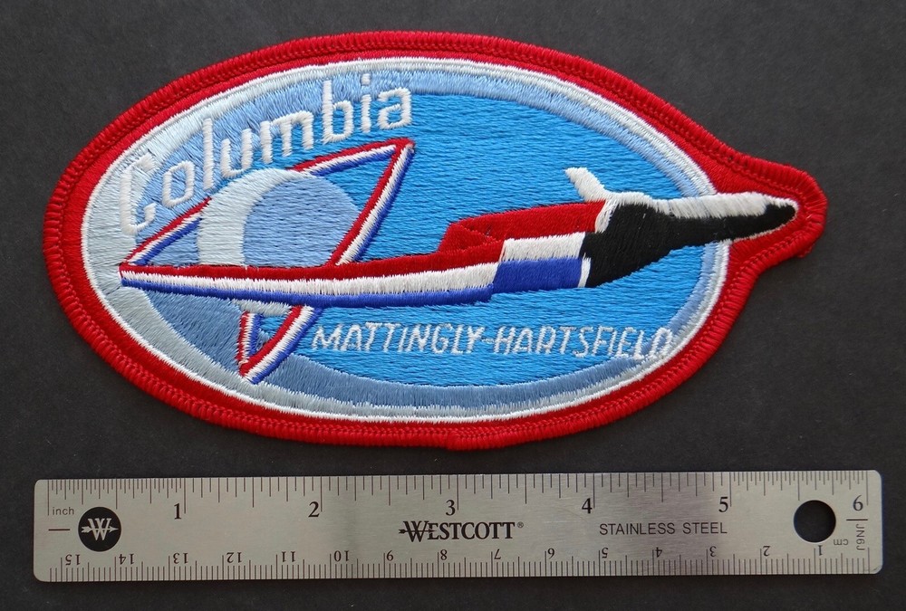Vintage Columbia Space Shuttle Program Jacket Patch Mattingly Hartsfield 1981 VG