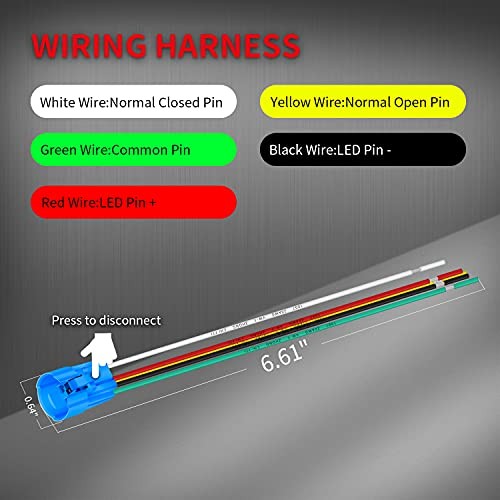 Latching Push Button Switch 12V Pushbutton Switch Blue LED 12 Volt Push