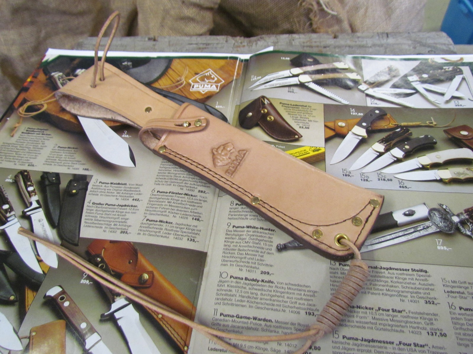 PUMA KNIFE SHEATH. GENUINE SOLINGEN for PUMA KNIFE WHITE HUNTER 6375.