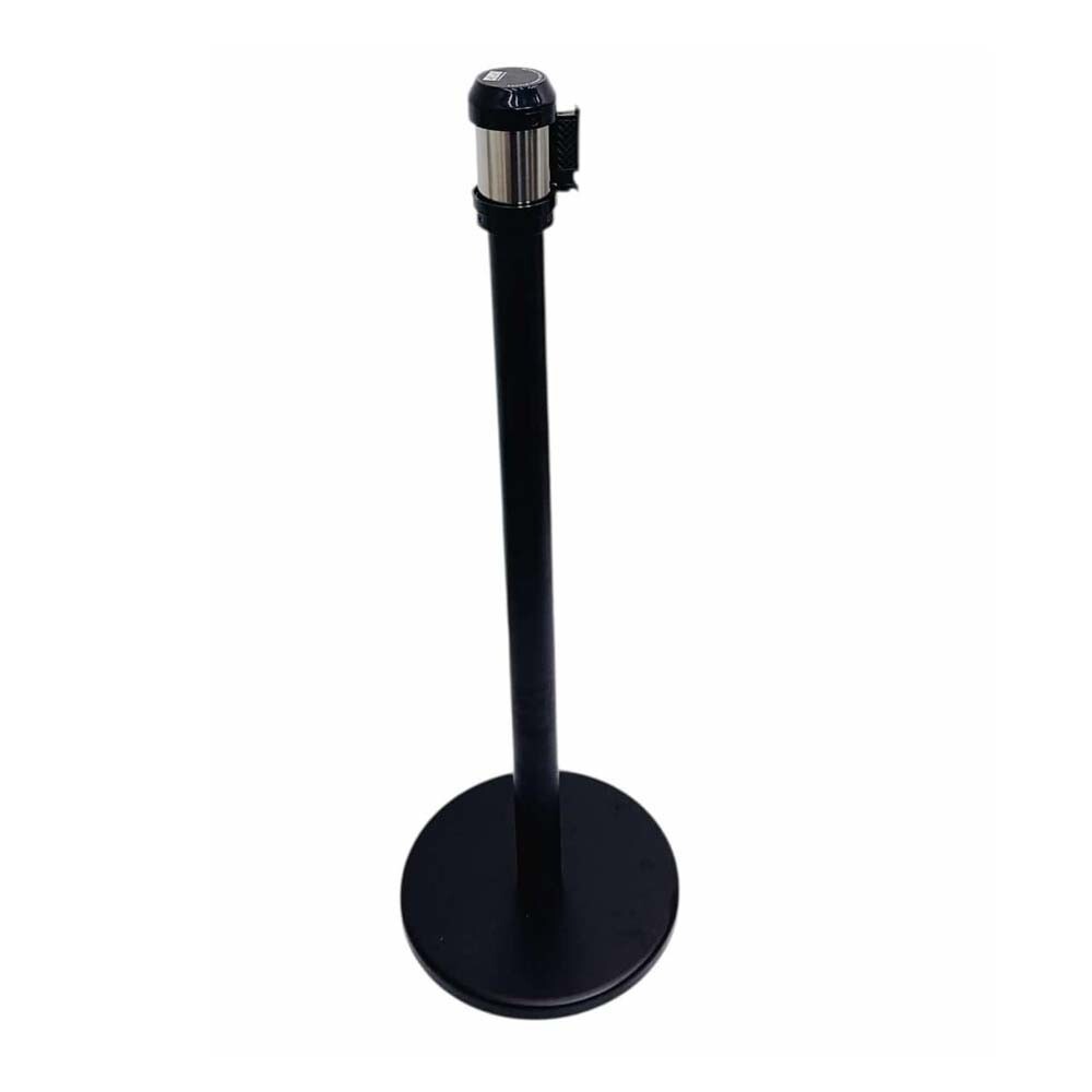 39" Tall Stanchion Queue Post, 75" L Retractable Belt Stanchion Post Queue Pole