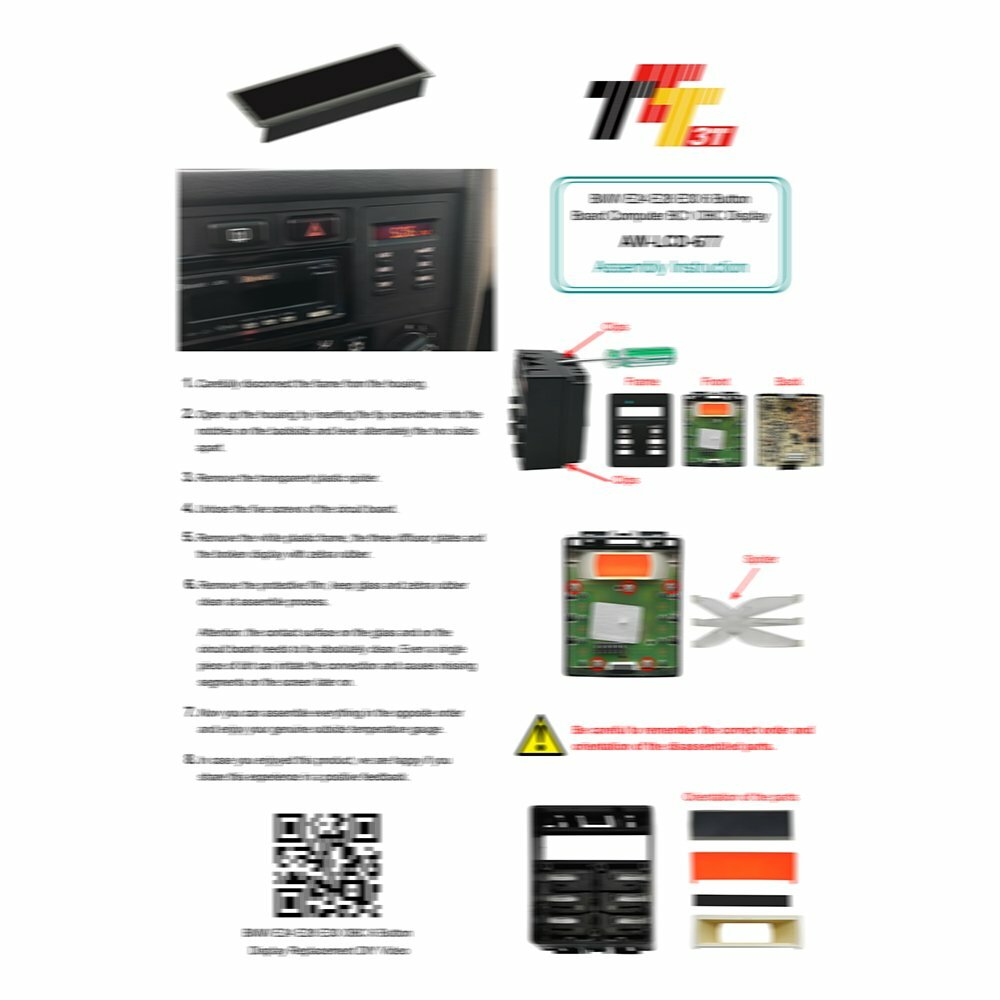 DISPLAY FOR BMW E30 3-SERIES M3 ON BOARD COMPUTER OBC CLOCK