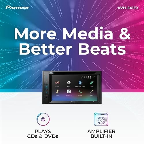 AVH-241EX 6.2" Resistive Touchscreen, Double Din – Bluetooth, Backup Camera