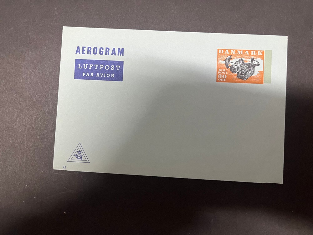 (6) Denmark aerogramme (not posted)