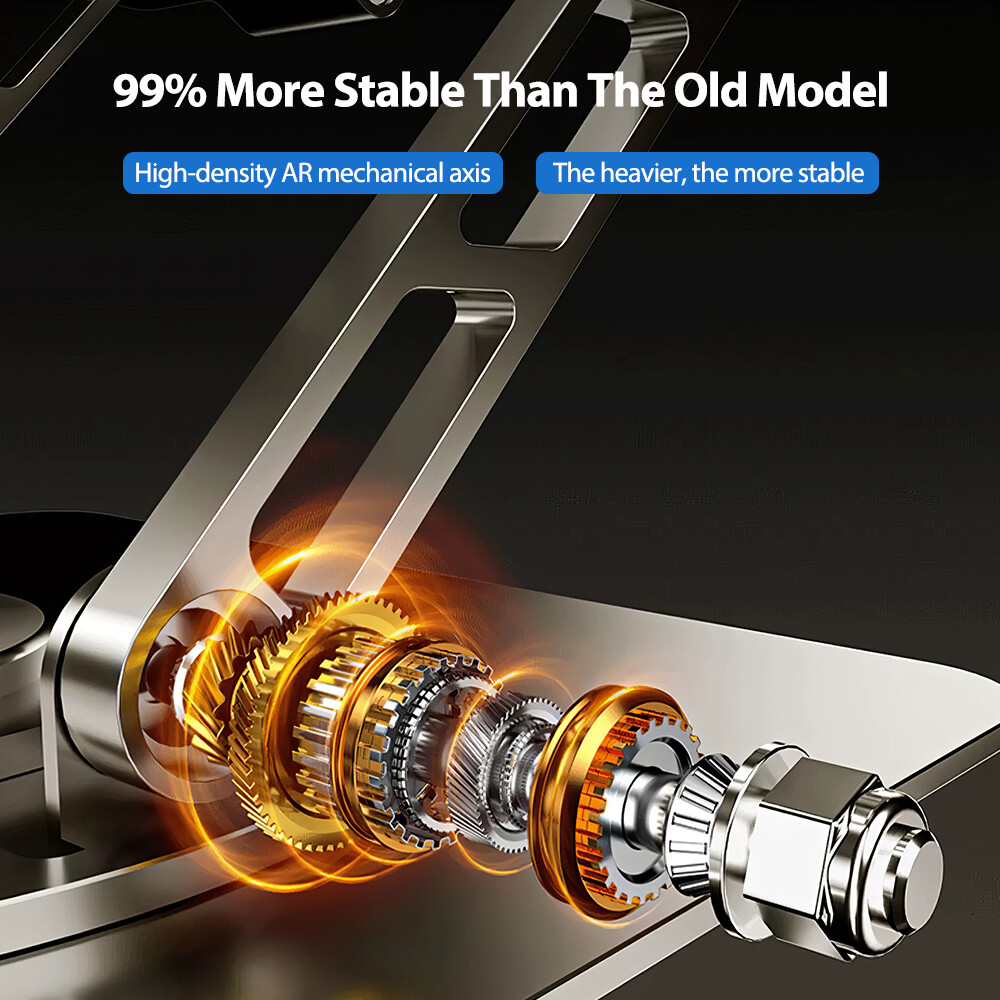 Ergonomic Foldable Laptop Riser Holder Stand Adjustable w/ 360° Rotating Bracket