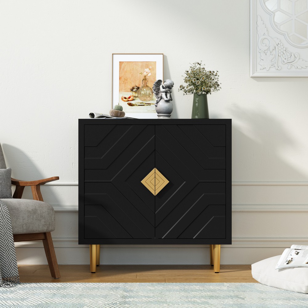 Modern Sideboard Accent Cabinet 32" Kitchen Buffet Bedside Console Table w/ Door
