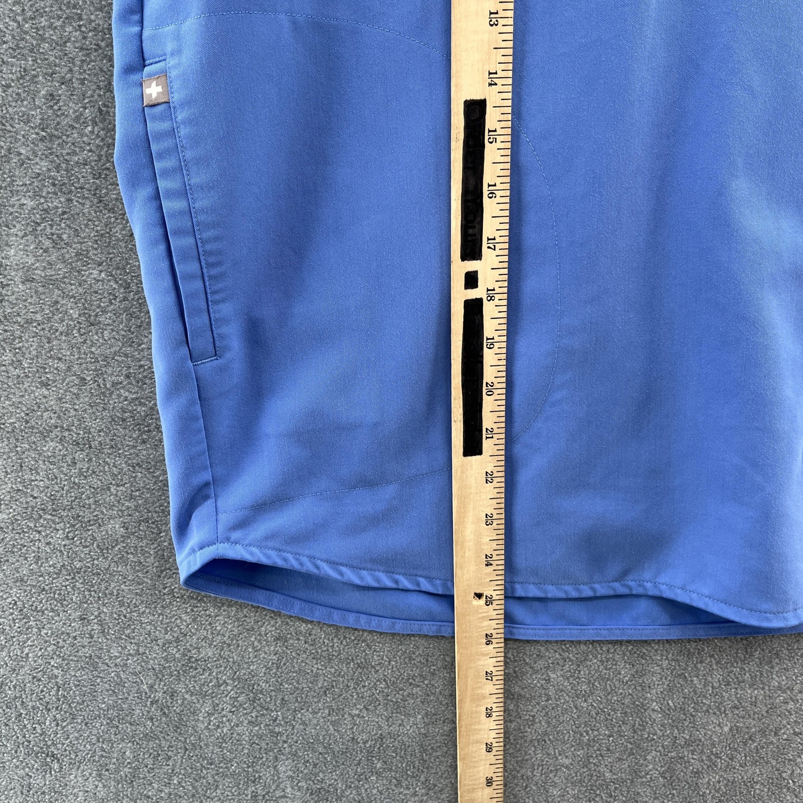 FIGS Shirt Womens XS Blue Rafaela Short Sleeve Relaxed V Neck Scrub Tunic