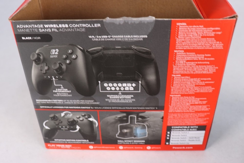 PowerA Advantage Wireless Controller Black NSGPAWL Nintendo Switch 2 Open Box