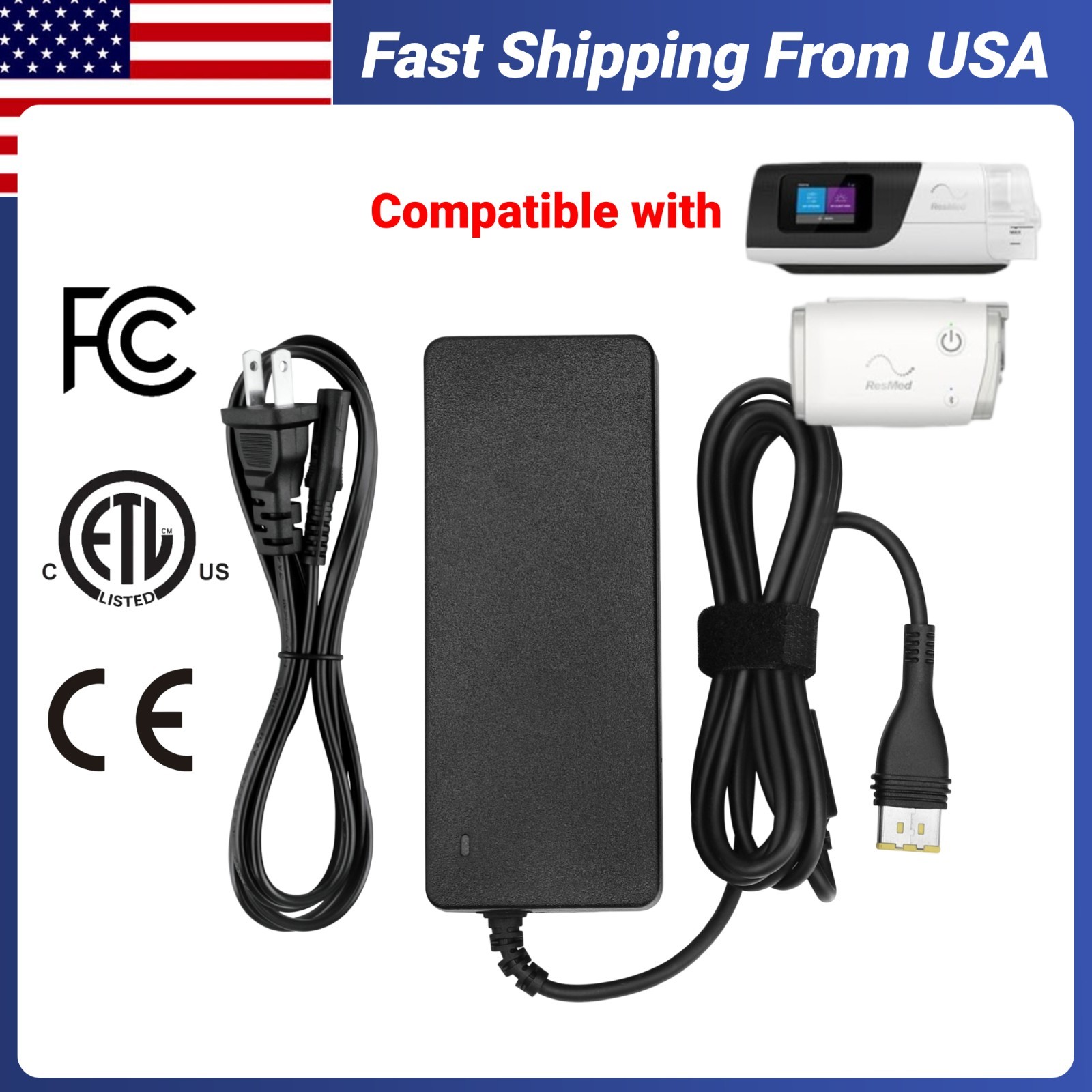 24V 2.71A 65W Replacement Power Cord Compatible with ResMed AirSense 11