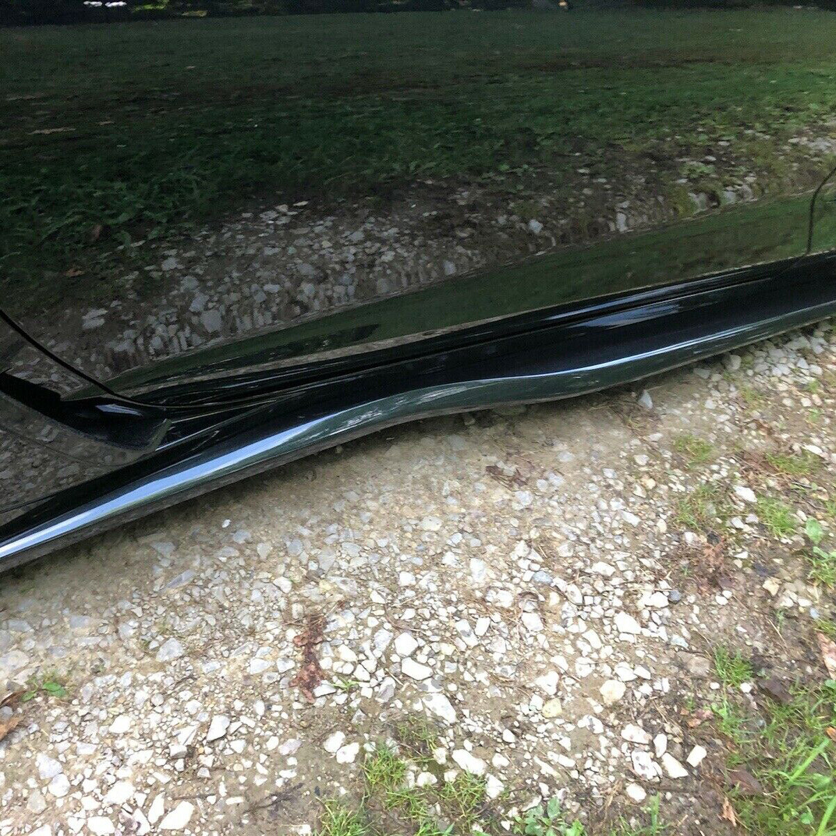 For 2014-19 Chevrolet Corvette C7 Side Skirt Z06 Style Rocker Panels Gloss Black