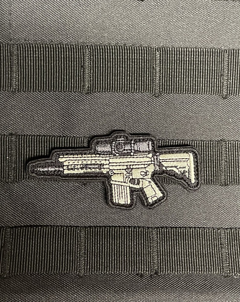 Sniper Rifle Patch 308 Gun Army Weapon COD Tactical Morale Hook Loop