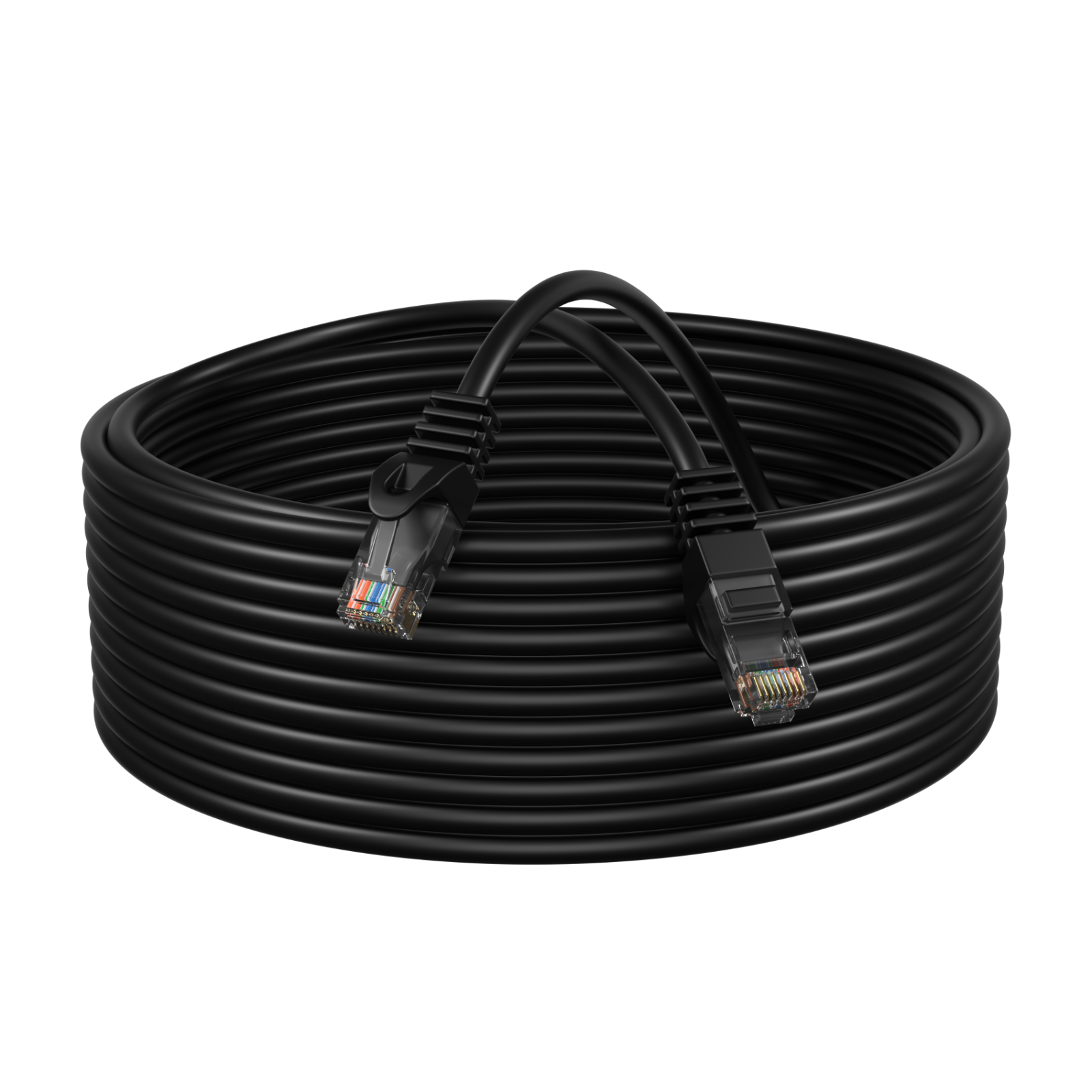 CAT6 Black Patch Cord Network Ethernet Cable LAN RJ45 UTP 25FT- 200FT Multi LOT