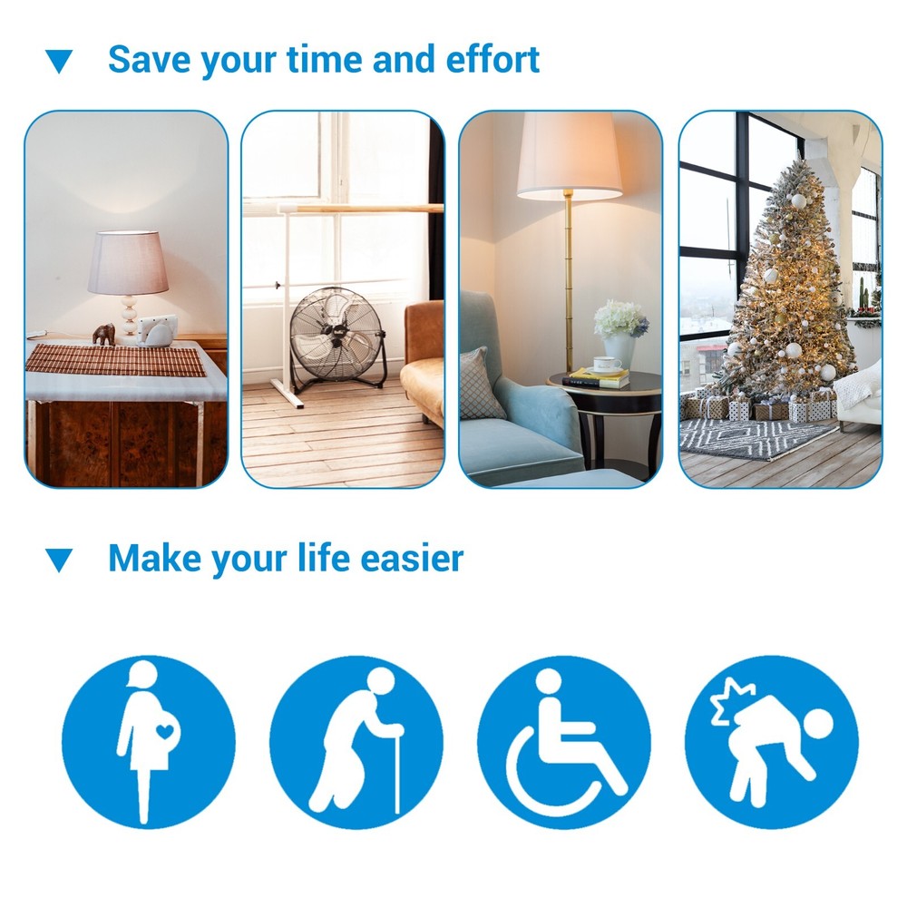 DEWENWILS Wireless Wall Mounted Light Switch, Electrical Plug in On Off Power