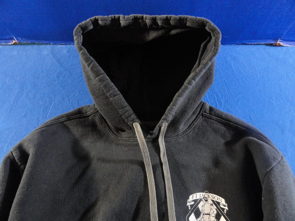 DISCONTINUED FORT JACKSON BASIC COMBAT TRAINING BLACK HOODIE UNIT MEDIUM