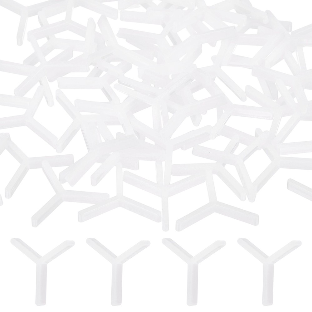 1/16" 1.5mm Tile Spacers，1000Pcs Y Type Plastic Spacers, White