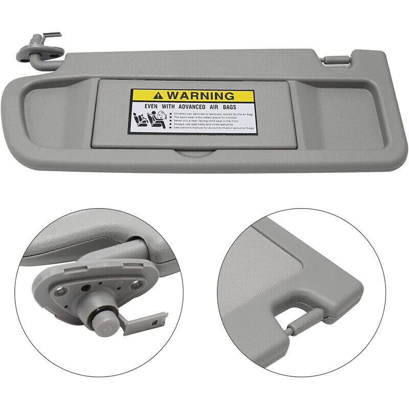 Left Driver Side Sun Visor for Honda Civic 2006-2011 Light Gray 83280-SNA-A01ZC
