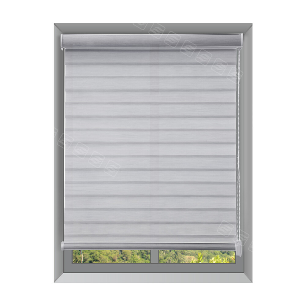 Changshade Custom Size Light Filtering Zebra Shades Dual Layer Roller Blinds
