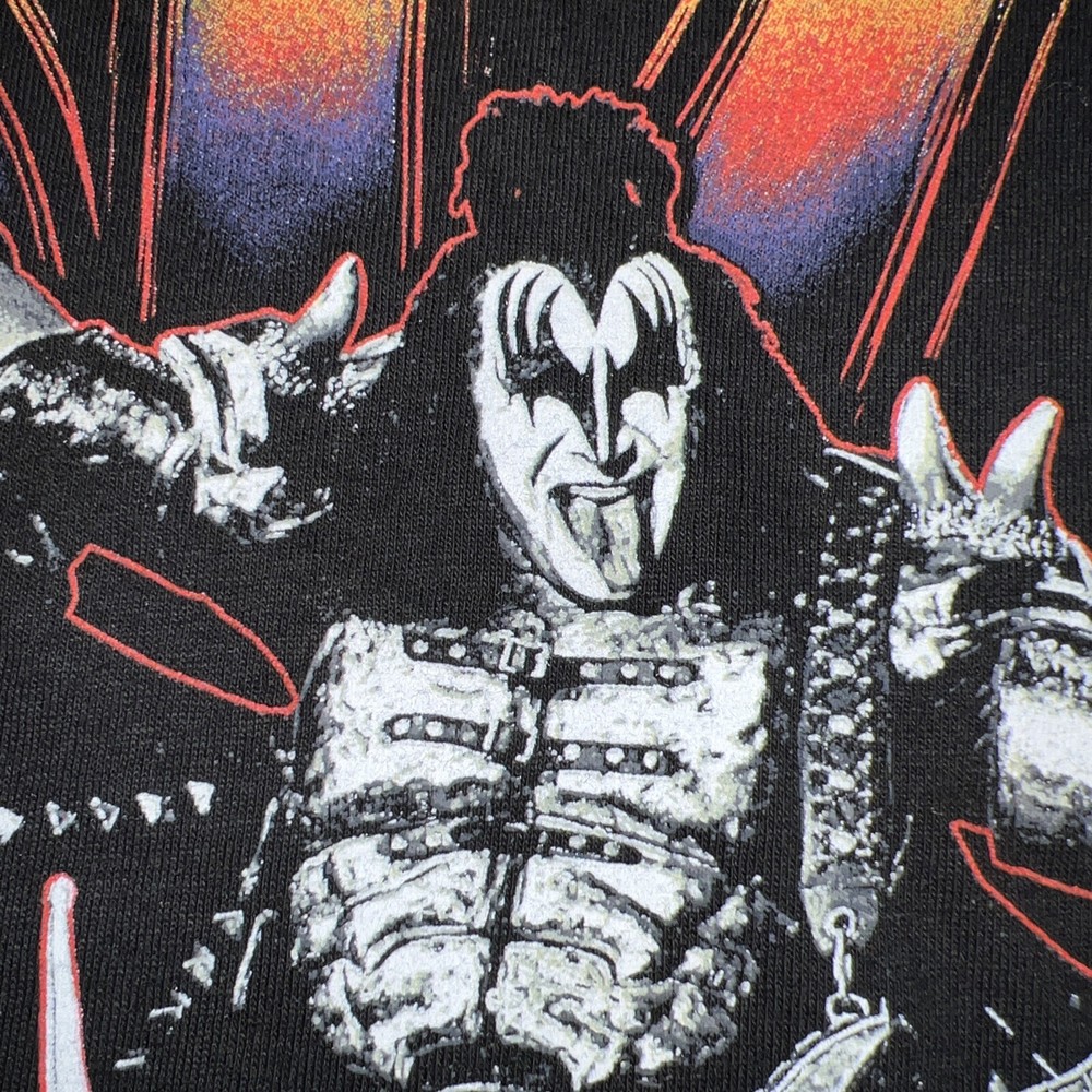 KISS’s Paul Stanley Gene Simmons 40 Years World Tour’ Shirt Adult XL Black New