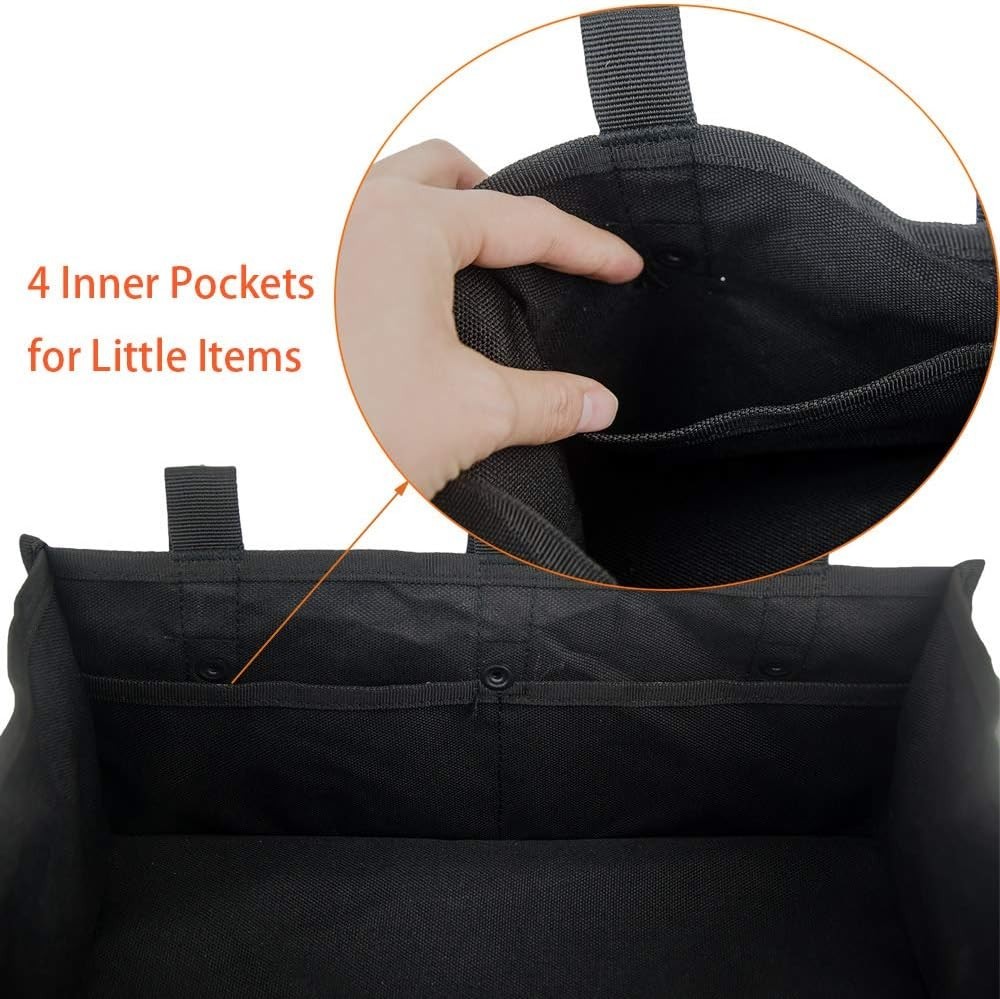 Versatile Black Rollator Walker Underseat Pouch - Easy Attachment & Organization