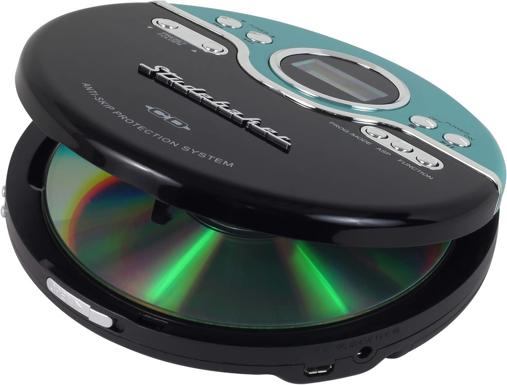 Studebaker Retro Portable CD Player | CD-R/RW MP3 Playback | Programmable Person