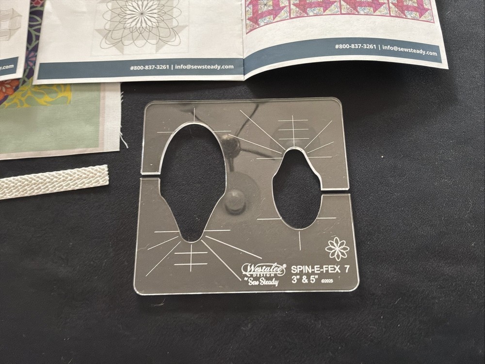 Sew Steady Churn Dash Template, Practice Fabric And Half Square Triangle