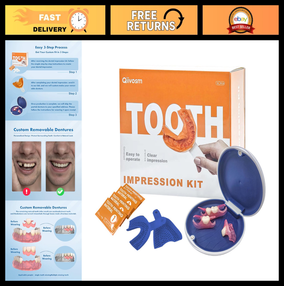 Personalized Removable Dentures - Custom Partial Tooth Replacement Set | Multi-T