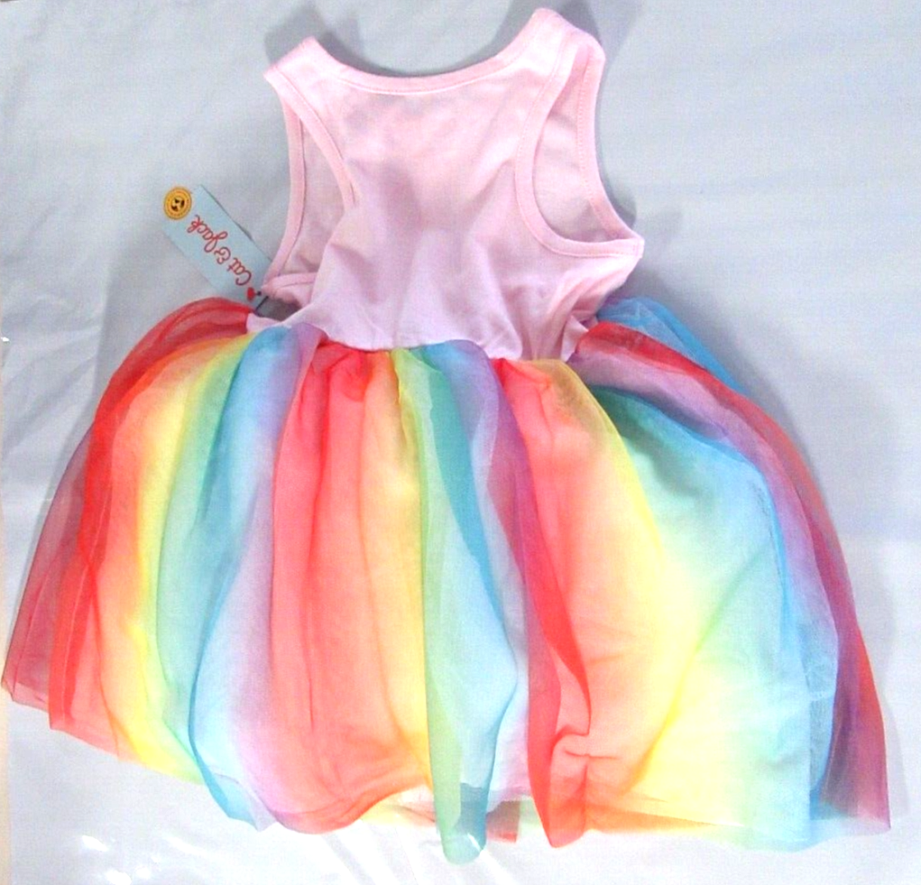 Cat Jack Girl Pink Tank Top Rainbow Pride Tutu Dress Spring Summer Parade - 4T