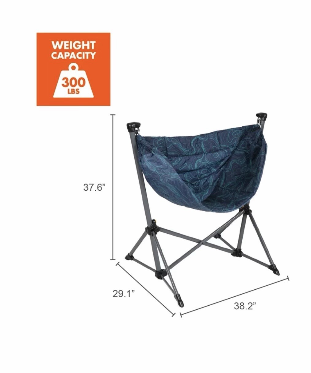 Ozark Trail Portable Hammock Chair, Nylon, Blue - Easy-folding BRAND NEW.