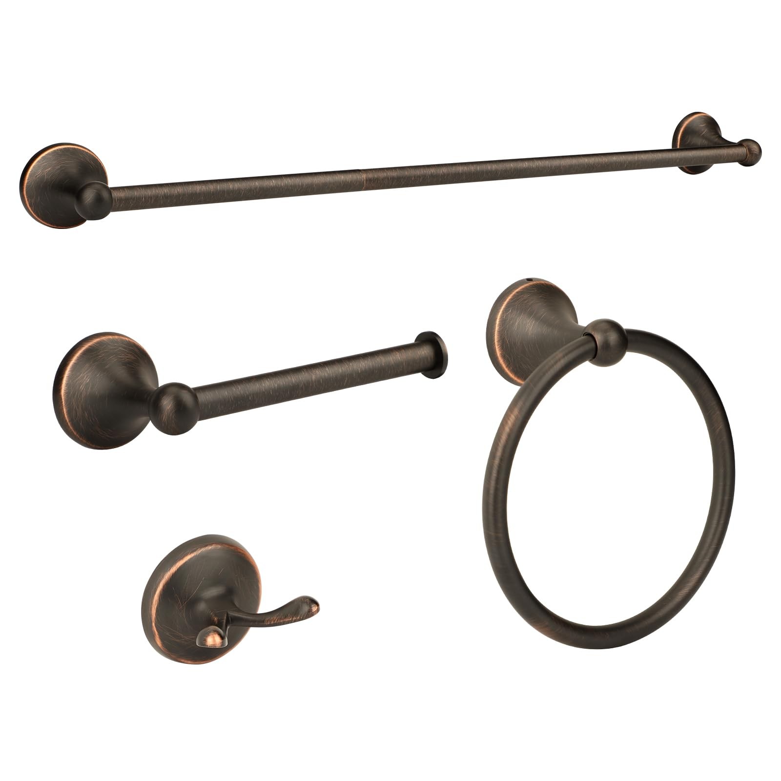4 Piece Antique Bathroom Hardware Accessories Set Oil Rubbed Bronze,24 Inch New