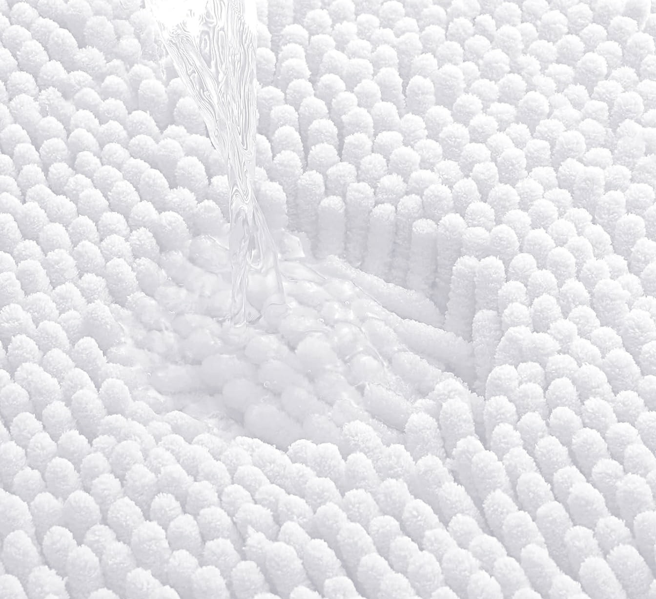 30"x20" - Soft Cozy Plush Chenille Bath Mat Highly Absorbent Bathroom Rug