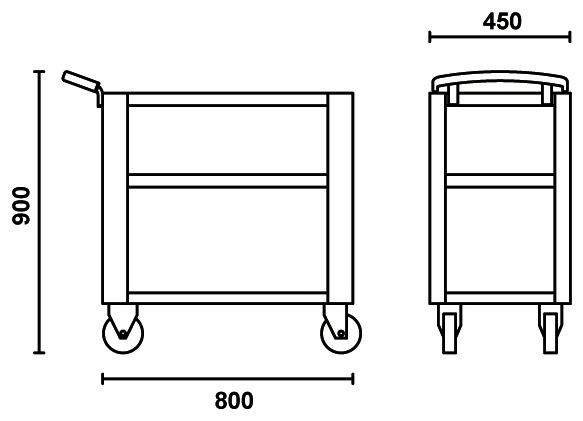 Beta C51 3 Level Mobile Workshop Tool Trolley Grey