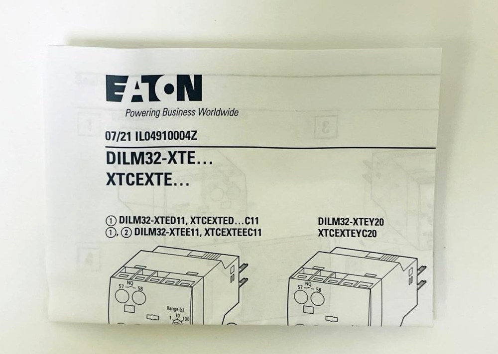 Eaton DILM32-XTED11-1 Off-Delay Timer Module XTCEXTED1C11A