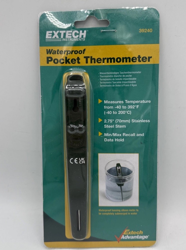 Extech Instruments Waterproof Pocket Thermometer 39240