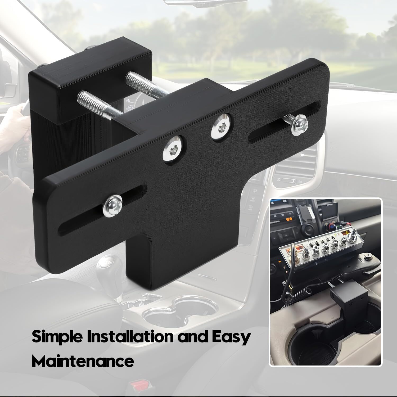 Upgrade Cup Holder RadioMount-Clamping Mount,CB Radio Mounting Brackets