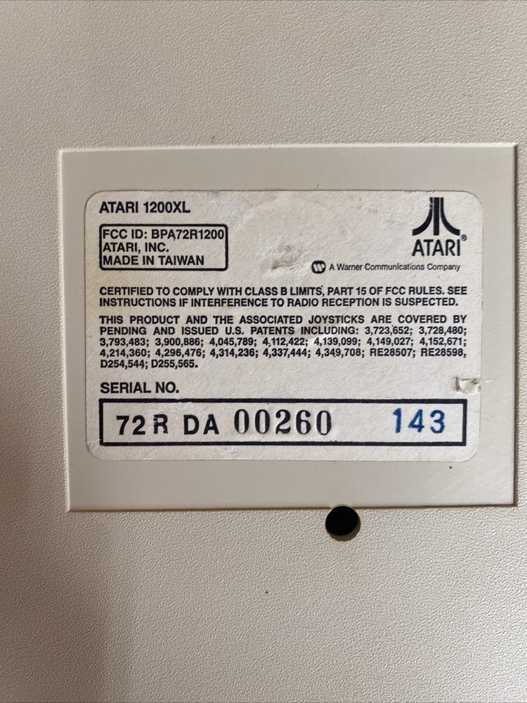 Atari 1200XL Computer Game Console W/Atari 1010 Read Description