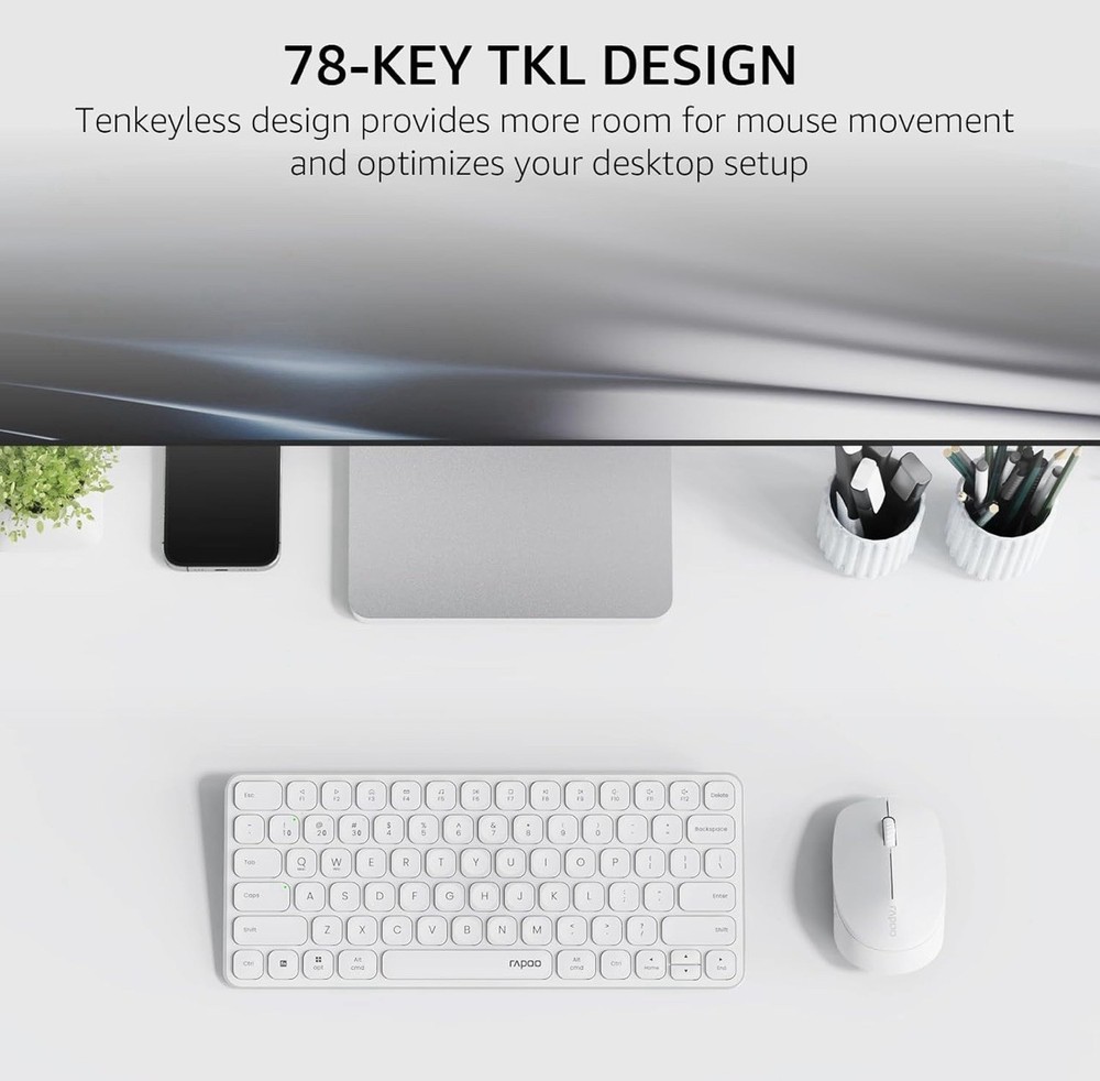 9010M Multi-Device Keyboard and Mouse Combo 2.4GHz Bluetooth Wireless